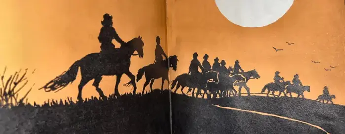 Gün batımında atlılar